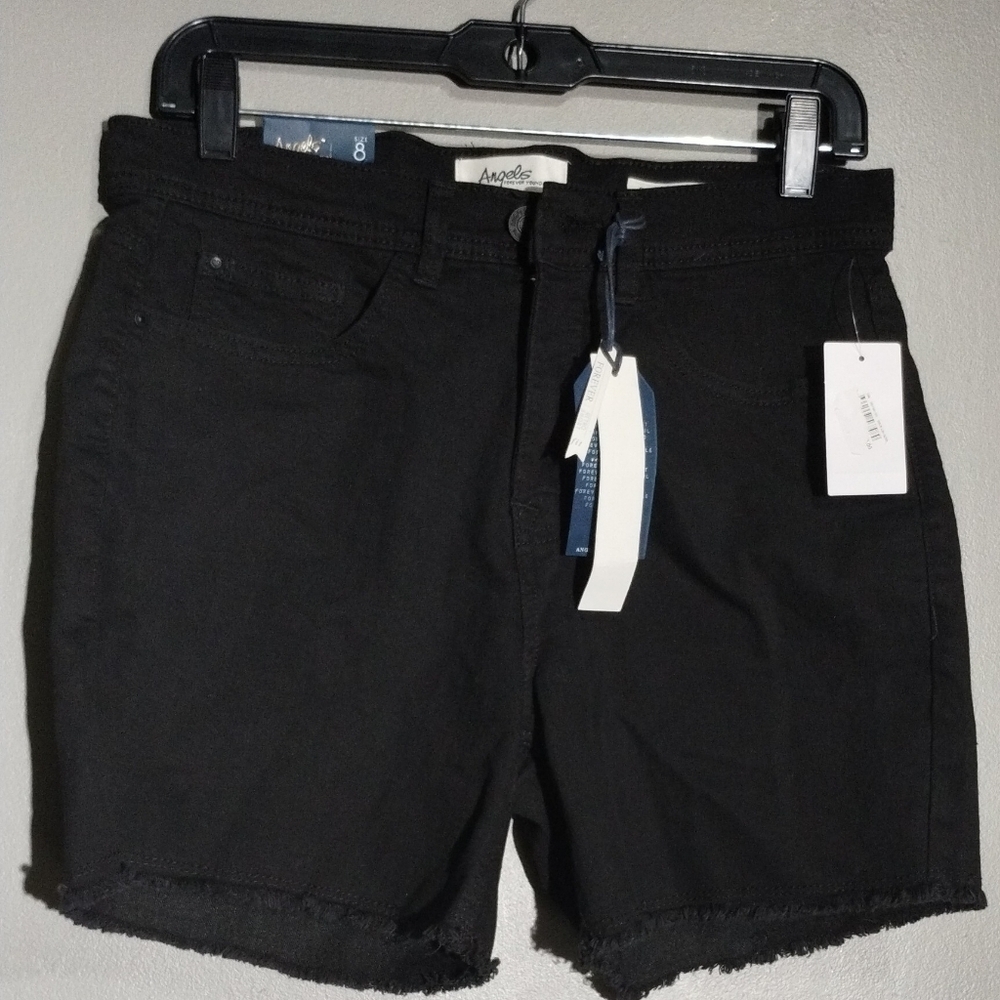 Angels Women's Black Denim Shorts (8)